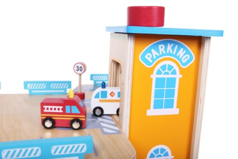 DREWNIANY GARAŻ TOR Z WINDĄ + AUTKA PARKING SAMOCHODOWY