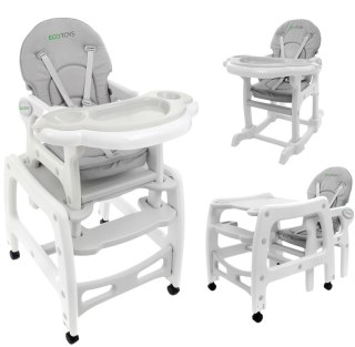 FOTELIK KRZESEŁKO DO KARMIENIA 3W1 BUJANY FOTEL KRZESEŁO ZE STOLICZKIEM ECOTOYS