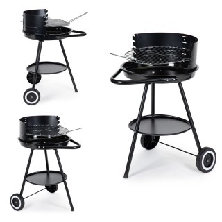 GRILL OGRODOWY OKRĄGŁY RUSZT Z REGULACJĄ WYSOKOŚCI RUSZTU