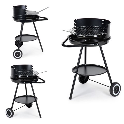 GRILL OGRODOWY OKRĄGŁY RUSZT Z REGULACJĄ WYSOKOŚCI RUSZTU