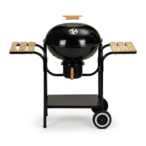 GRILL OGRODOWY WĘGLOWY Z POKRYWĄ I PÓŁKAMI RUSZT POPIELNIK