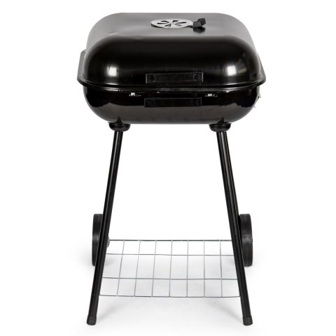 GRILL WĘGLOWY OGRODOWY Z POKRYWĄ NA ZAWIASACH + KÓŁKA MODERNHOME