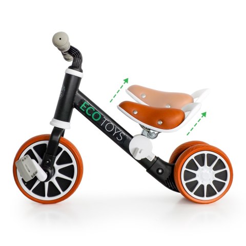 ROWER ROWEREK BIEGOWY JEŹDZIK Z PEDAŁAMI 2W1 CZARNY ECOTOYS