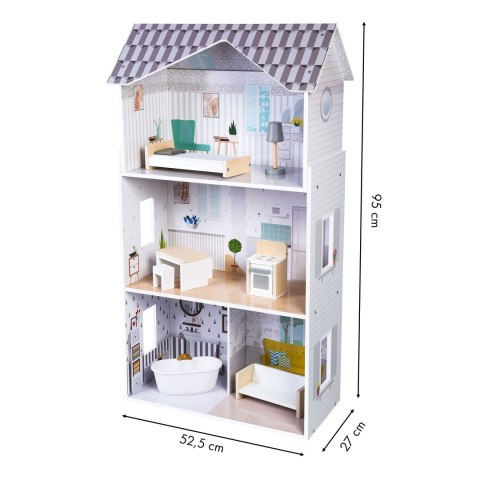 DOMEK DLA LALEK Z MEBLAMI REZYDENCJA GRACE ECOTOYS