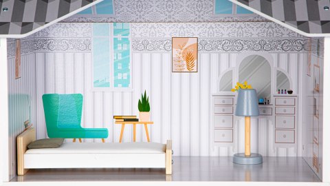 DOMEK DLA LALEK Z MEBLAMI REZYDENCJA GRACE ECOTOYS