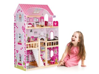 DREWNIANY DOMEK DLA LALEK MEBELKI ECOTOYS