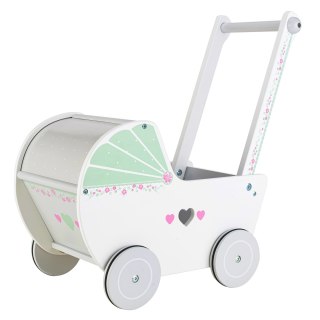 DREWNIANY WÓZEK DLA LALEK PCHACZ CHODZIK ECOTOYS