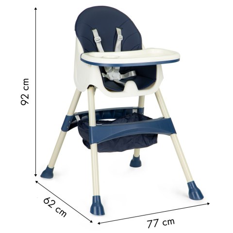 FOTELIK KRZESEŁKO DO KARMIENIA DZIECI WYSOKIE 2W1 ECOTOYS