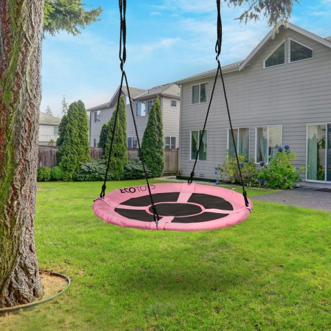 HUŚTAWKA OGRODOWA BOCIANIE GNIAZDO 100CM ECOTOYS RÓŻOWA
