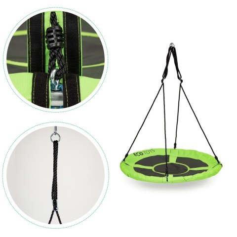 HUŚTAWKA OGRODOWA BOCIANIE GNIAZDO 100CM ECOTOYS ZIELONA
