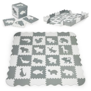 MATA PIANKOWA Z PŁOTKIEM PUZZLE SUCHY BASEN 36 ELEMENTÓW ECOTOYS