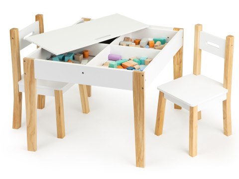 STOLIK Z DWOMA KRZESŁAMI ZESTAW MEBLI DLA DZIECI ECOTOYS