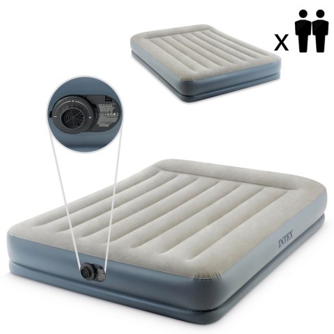 MATERAC DMUCHANY 203X152 CM DO SPANIA Z POMPKĄ DWUOSOBOWY INTEX 64118