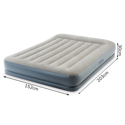 MATERAC DMUCHANY 203X152 CM DO SPANIA Z POMPKĄ DWUOSOBOWY INTEX 64118