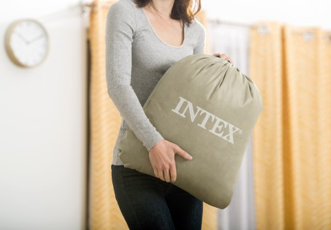MATERAC DMUCHANY Z BANDAMI GŁĘBOKIE ŁÓŻKO DLA DZIECKA + POMPKA INTEX 66810