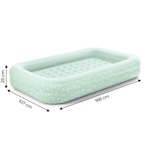 MATERAC DMUCHANY Z BANDAMI GŁĘBOKIE ŁÓŻKO DLA DZIECKA + POMPKA INTEX 66810