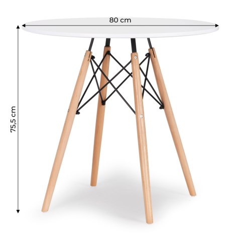 STÓŁ STOLIK NOWOCZESNY DO JADALNI SALONU KUCHNI 80CM