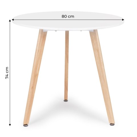 STÓŁ STOLIK NOWOCZESNY DREWNIANY DO SALONU KUCHNI 80 CM