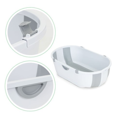 WANIENKA DLA DZIECI WANNA TURYSTYCZNA SKŁADANA ODPŁYW SZARA ECOTOYS