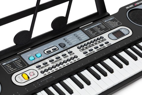 DUŻY KEYBOARD PIANINO Z MIKROFONEM DLA DZIECI + ZASILACZ
