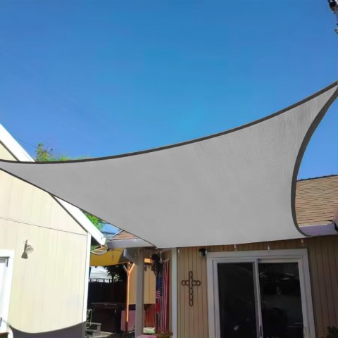 KWADRATOWY ŻAGIEL PRZECIWSŁONECZNY 5X5M DASZEK WODOODPORNYMODERNHOME - SZARY