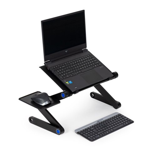 PODSTAWKA STOLIK STOJAK POD LAPTOP ALUMINIOWY SKŁADANY Z REGULACJĄ 2 BLATY