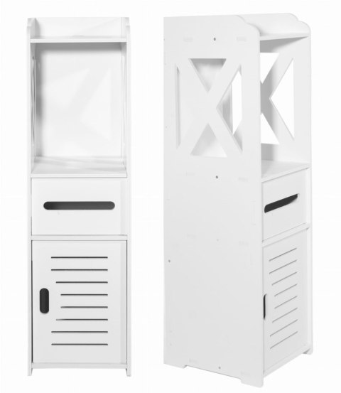 SZAFKA ŁAZIENKOWA SŁUPEK 80CM BIAŁA