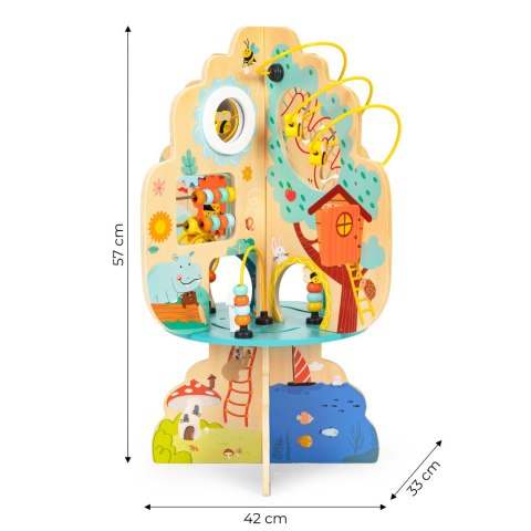 ZABAWKA EDUKACYJNA DLA DZIECI DREWNIANE DRZEWKO WPIERAJĄCE ROZWÓJ +12M ECOTOYS