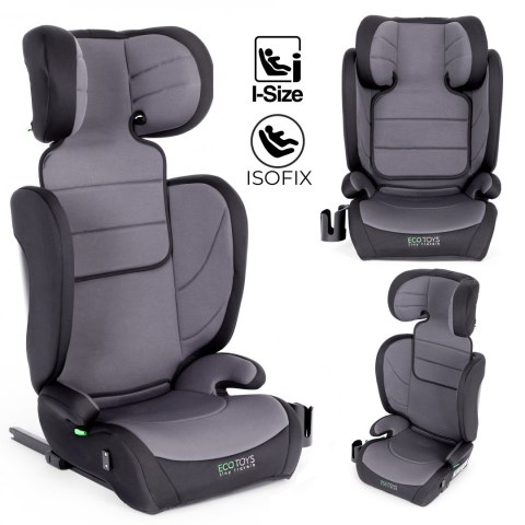 FOTELIK SAMOCHODOWY ISOFIX DLA DZIECI OD 100 CM MIEJSCE NA NAPOJE ECOTOYS