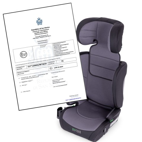 FOTELIK SAMOCHODOWY ISOFIX DLA DZIECI OD 100 CM MIEJSCE NA NAPOJE ECOTOYS