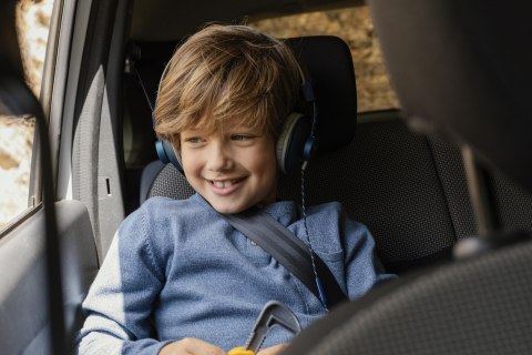 FOTELIK SAMOCHODOWY ISOFIX DLA DZIECI OD 100 CM MIEJSCE NA NAPOJE ECOTOYS