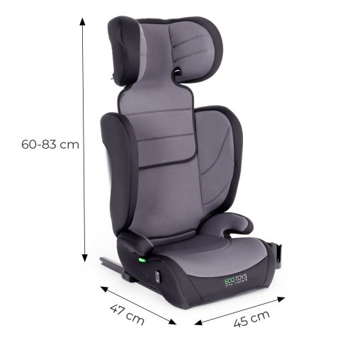 FOTELIK SAMOCHODOWY ISOFIX DLA DZIECI OD 100 CM MIEJSCE NA NAPOJE ECOTOYS