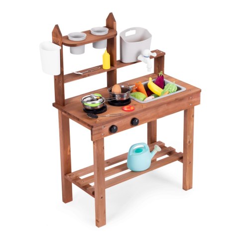 KUCHNIA BŁOTNA DLA DZIECI OUTDOOR Z DREWNA JODŁOWEGO ECOTOYS
