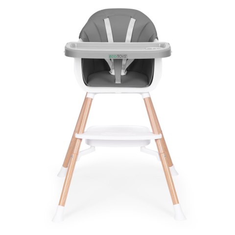 FOTELIK KRZESEŁKO DO KARMIENIA DZIECI 2W1 SZARY ECOTOYS