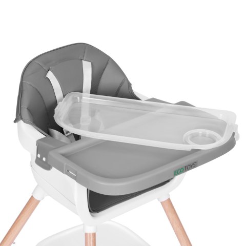 FOTELIK KRZESEŁKO DO KARMIENIA DZIECI 2W1 SZARY ECOTOYS