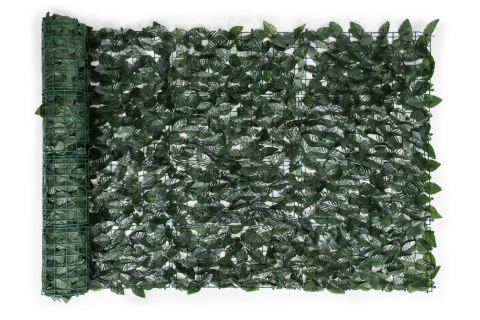 SZTUCZNY ŻYWOPŁOT 300X100 CM BLUSZCZ ZIELONA ŚCIANA MASKUJĄCA