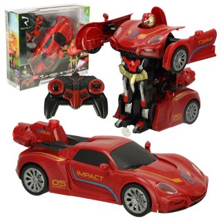 Samochód zdalnie sterowany transformers Revolt auto robot figurka 2w1 składany światła + pilot