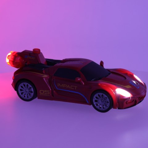 Samochód zdalnie sterowany transformers Revolt auto robot figurka 2w1 składany światła + pilot