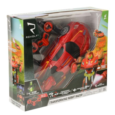 Samochód zdalnie sterowany transformers Revolt auto robot figurka 2w1 składany światła + pilot
