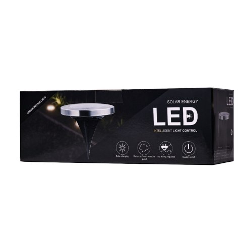 Lampa solarna ogrodowa LED najazdowa gruntowa 6500K zimny biały 12szt