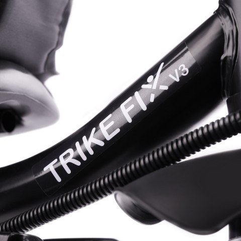 Rowerek trójkołowy Trike Fix Lite 3w1 z daszkiem obracany regulowany spacerówka prowadnik pasy szary